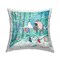 Snowman & Birds in Forest Design by Antonia Verbrugge Outdoor Printed Pillow